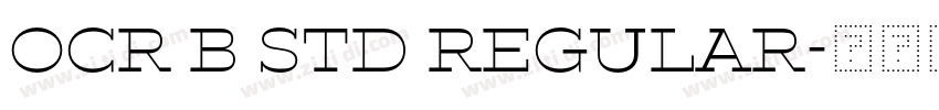 OCR B Std Regular字体转换